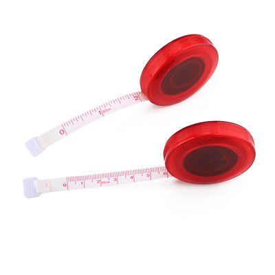 1.5m Semi Transparent Personalised Sewing Tape Measure Circular Shape With  Red Case